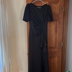 Xscape Black Long Sleeve Dress